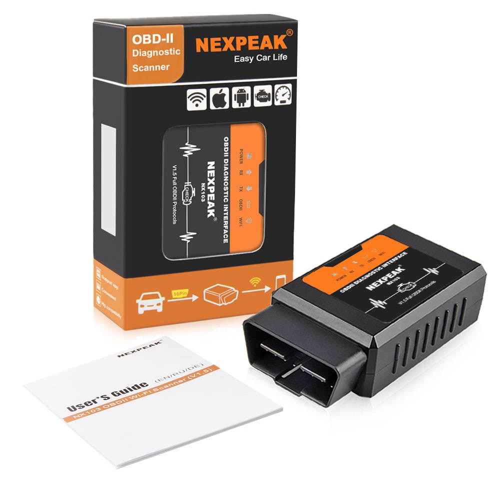 Nexpeak  ELM327 WIFI V1.5 OBD2 Scanner Car Fault Code Reader OBDII Scaner Adapter Auto Diagnostic Scan Tool for IOS Android